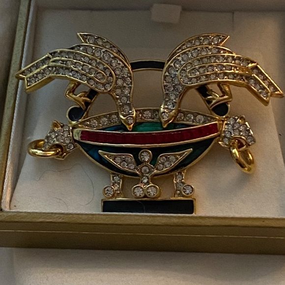 Vintage Butler jewelry broach 2 birds dinking - Picture 3 of 4